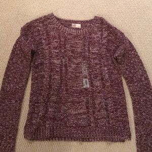 Maroon and white sweater